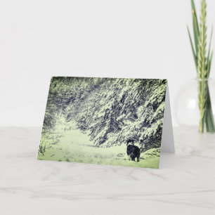 A traditional snowy Christmas card