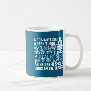 A Train Engineer And 3 Idiots Funny Joke Coffee Mug