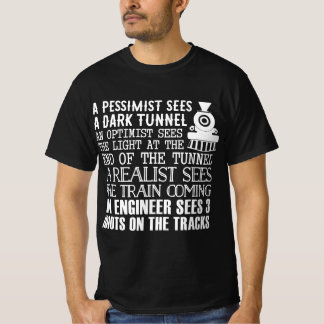 A Train, Engineer And 3 Idiots - Funny Joke T-Shirt