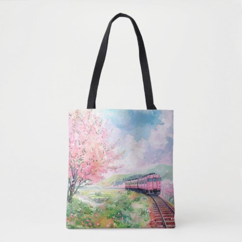 A Train in Springtime Tote Bag