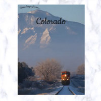 A Train in Winter in Boulder Colorado