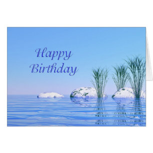 A Tranquil, Spa Like, Blue Birthday Cards
