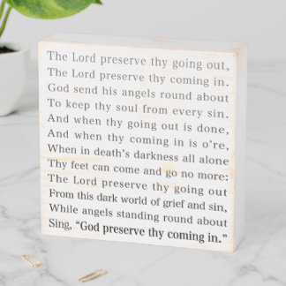 A Traveling Blessing Wooden Box Sign