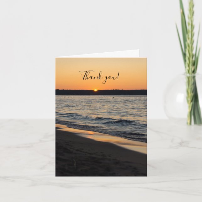 A Traverse Sunset Thank You Card (Front)