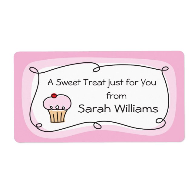 A treat for you personalized kitchen label (Front)