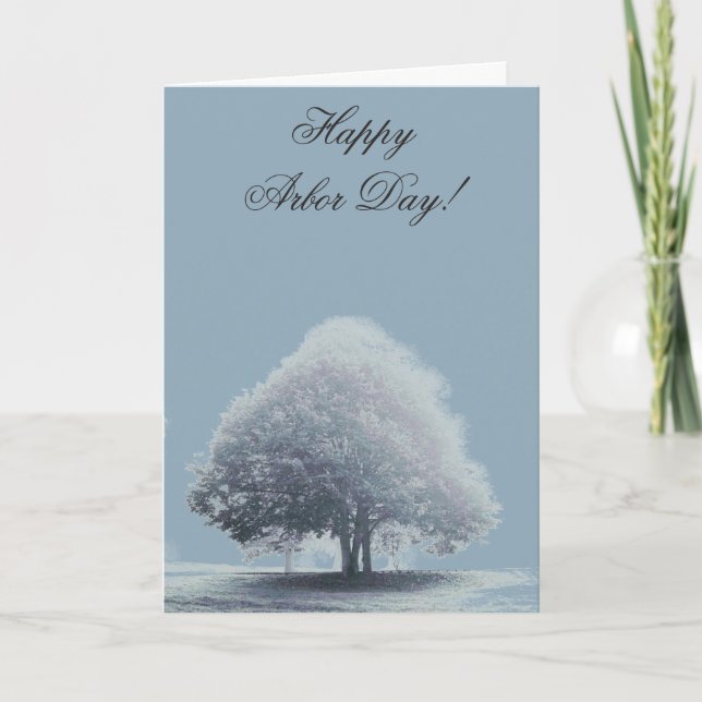 A Tree in Fog Arbor Day Card (Front)
