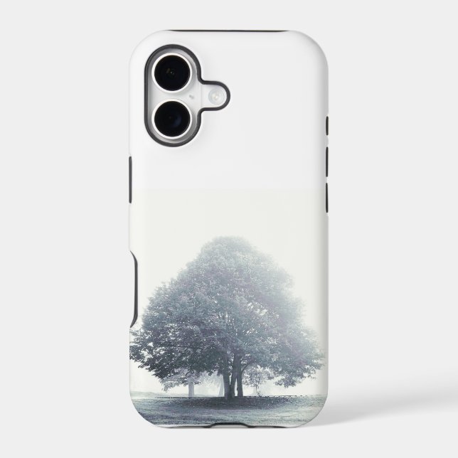 A Tree in Fog Iphone Case (Back)