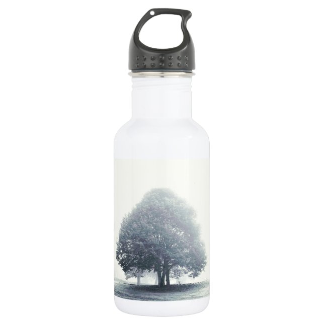 A Tree in Fog Stainless Steel Water Bottle (Front)