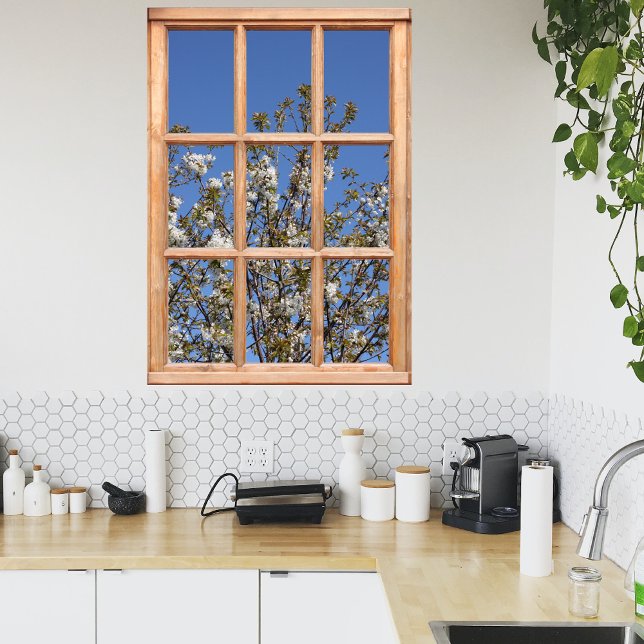 A Tree in Springtime View from a Window Poster (Creator Uploaded)