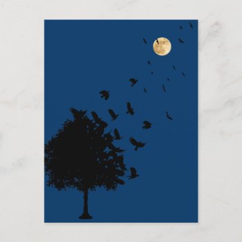 A Tree Of Crows Postcard by pixelholic at Zazzle