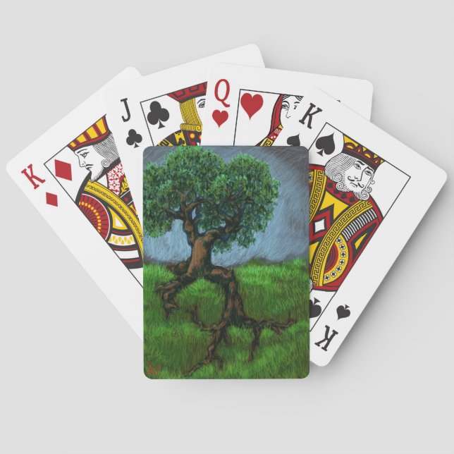 A Tree on a Hill Poker Cards (Back)