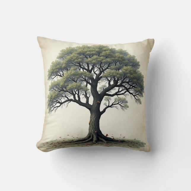 A tree throw pillow (Front)