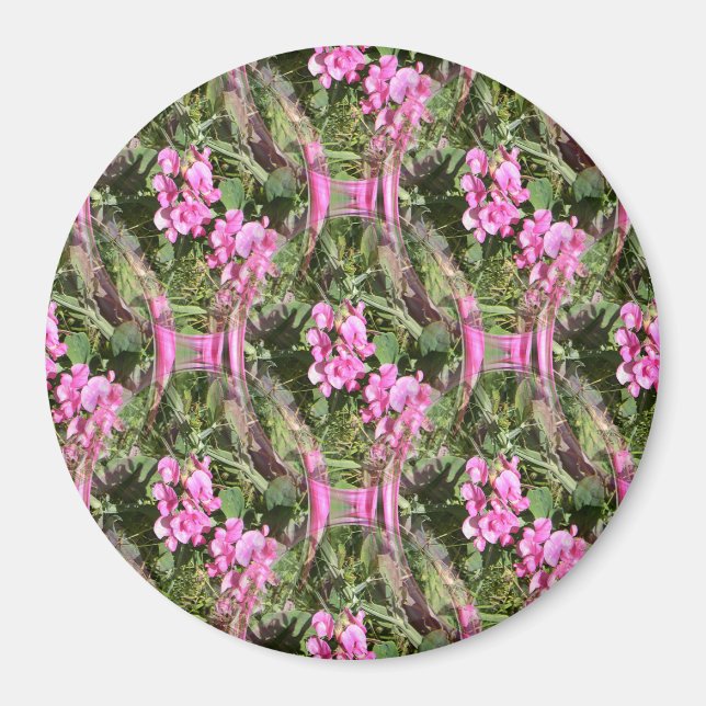 A trellis of Sweet peas.... Magnet (Front)