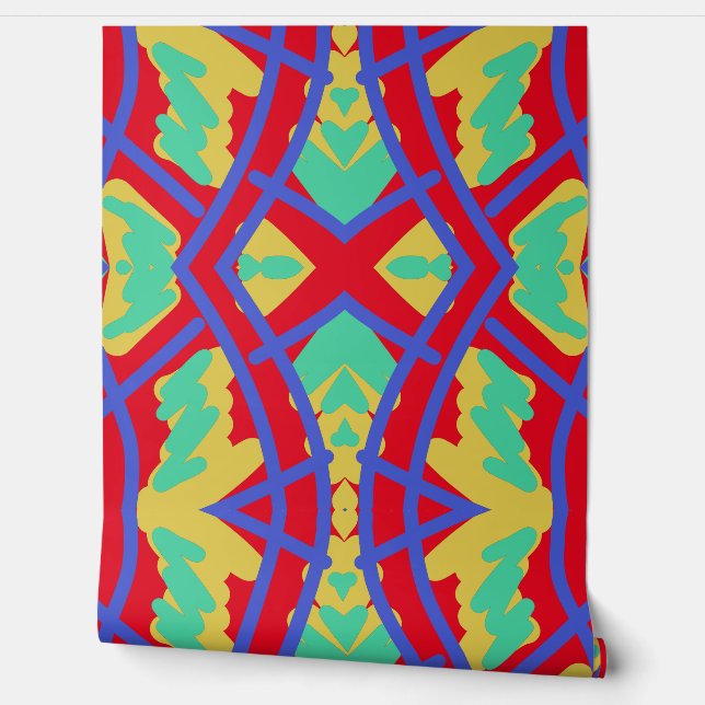 A trendy classic multicolor "Ratti_Creative_Arts" Wallpaper (Unrolling)