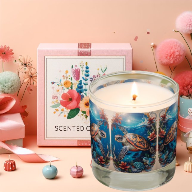 A Tribal Tattoo Sea Turtle Scented Candle (Creator Uploaded)