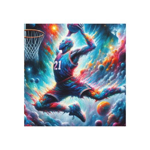 A Tribute to Basketball Legends Canvas Print