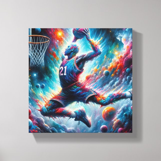 A Tribute to Basketball Legends Canvas Print (Front)