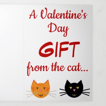 A Trifold Valentine's Day Card For Cat Lovers! by CrazyTabby at Zazzle