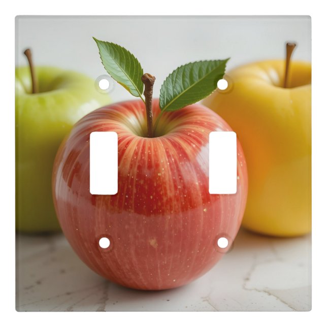 A Trio of Apples Light Switch Cover (Front)
