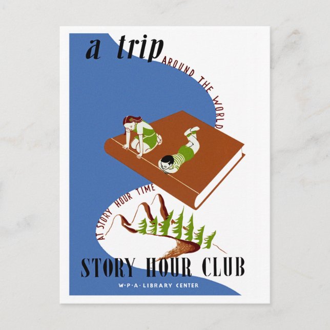 A Trip Around The World at Story Hour Time Postcard (Front)