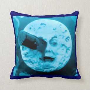 A Trip to the Moon (Blue Moon) American MoJo Pi Throw Pillow