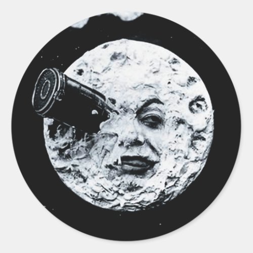 A Trip to the Moon Classic Round Sticker