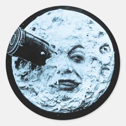 A Trip to the Moon Classic Round Sticker