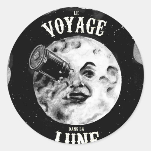A Trip to the Moon Le Voyage Dans La Lune Classic Round Sticker