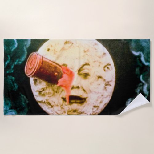 A Trip to the Moon Le Voyage dans la Lune Vintage Beach Towel