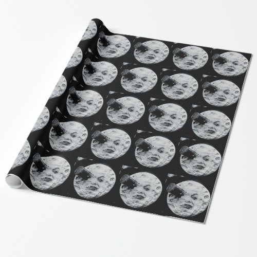 A Trip to the Moon Le Voyage Dans la Lune Vintage Wrapping Paper