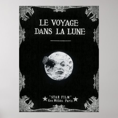 A Trip to the Moon or Le Voyage dans la Lune Retro Poster