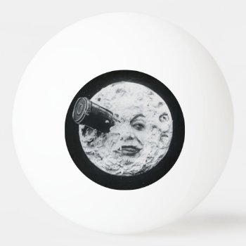 A Trip To The Moon Retro Vintage French Cinema Ping-pong Ball by scenesfromthepast at Zazzle