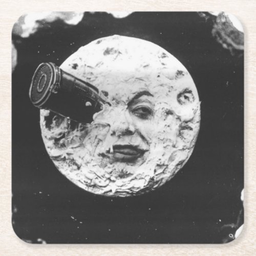 A Trip to the Moon Square Paper Coaster