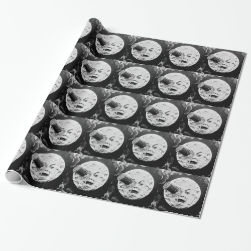 A Trip to the Moon Vintage French Cinema Wrapping Paper