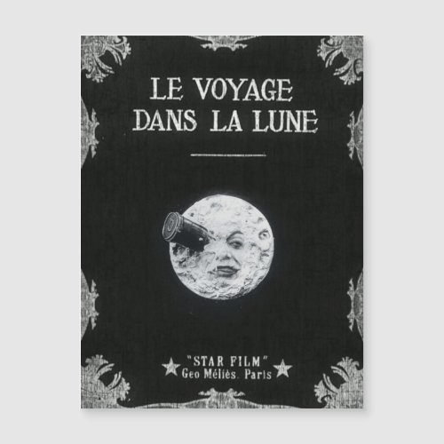 A Trip to the Moon Vintage Retro French Cinema