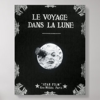 A Trip to the Moon Vintage Retro French Cinema Acrylic Photo Tile