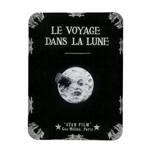 A Trip to the Moon Vintage Retro French Cinema Magnet