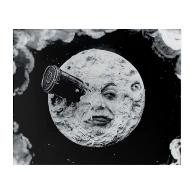 A Trip to the Moon Vintage Retro Georges Melies Acrylic Print (Front)
