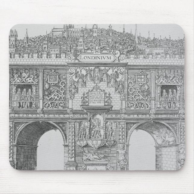 A Triumphal Arch, engraved by William Kip, 1604 Mouse Pad (Front)