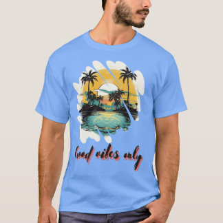 A tropical island paradise with palm trees and cry T-Shirt