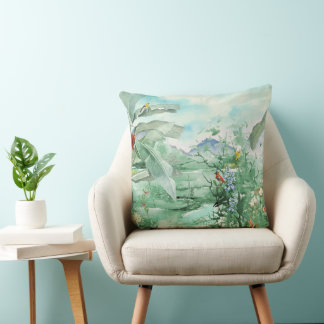 A tropical View Throw Pillow