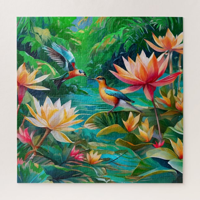 A tropical wetland jigsaw puzzle (Vertical)