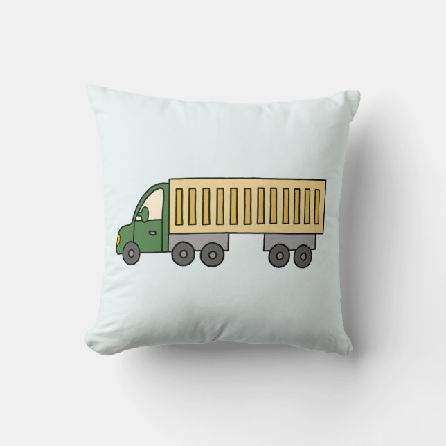 A truck throw pillow (Front)