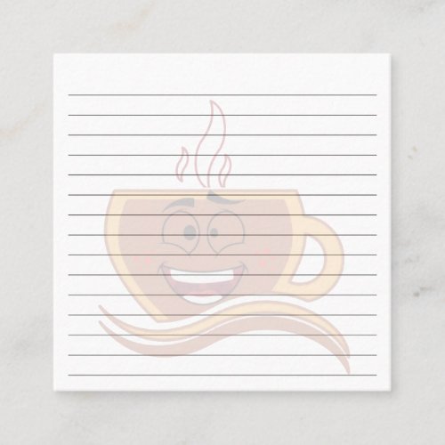 A True Coffeeholic Square Business Card