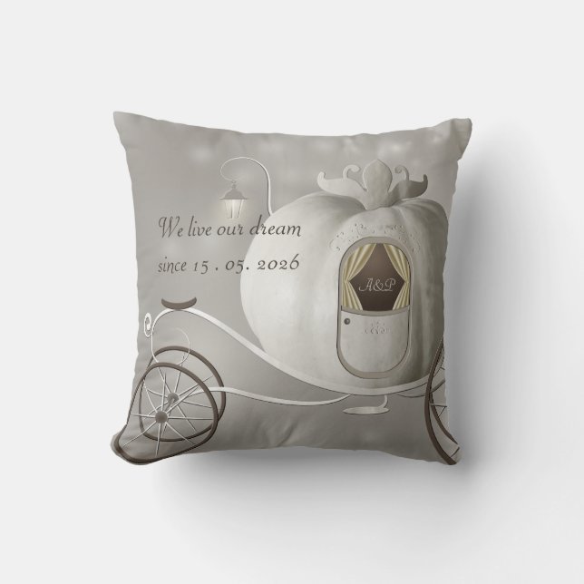 A True Fairy Tale Wedding Favor Throw Pillow (Front)