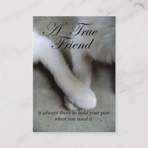 Customizable A True Friend Business/Calling Cards Business Card Template