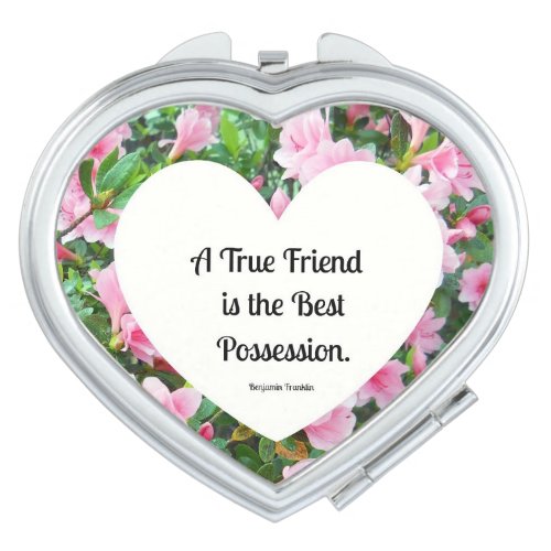 A true friend is the best possession vanity mirror