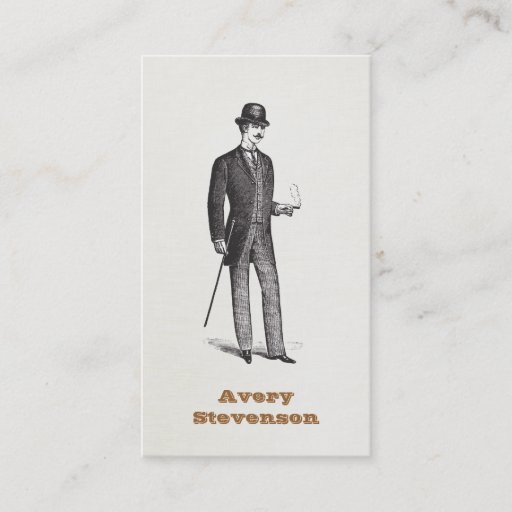 Customizable A True Gentleman In Bowler Hat Business Card