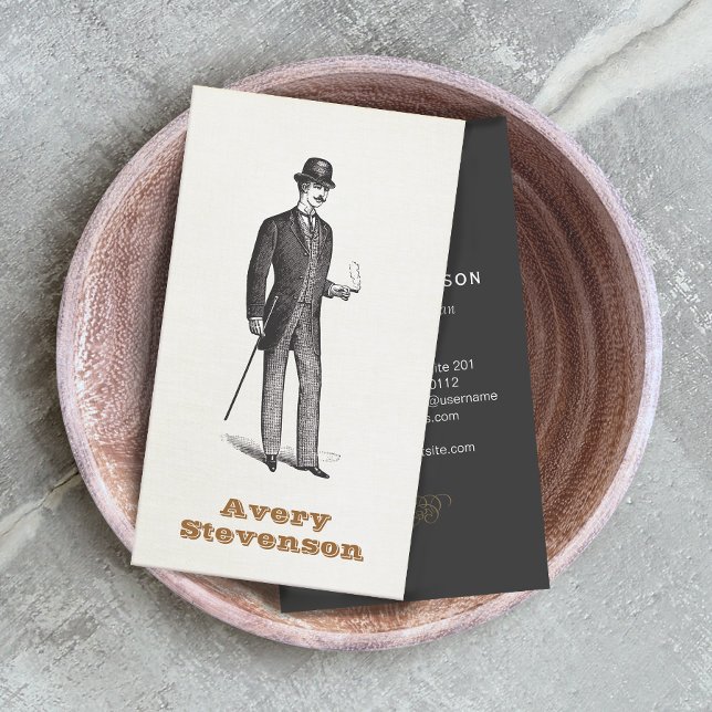 A True Gentleman In Bowler Hat Business Card (Creator Uploaded)
