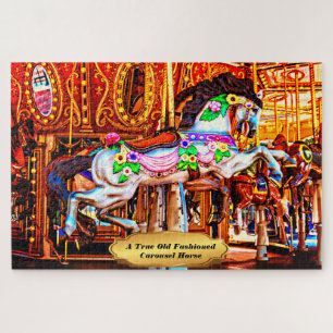 A True Old Fashioned Carousel Horse 1014 Pieces Jigsaw Puzzle